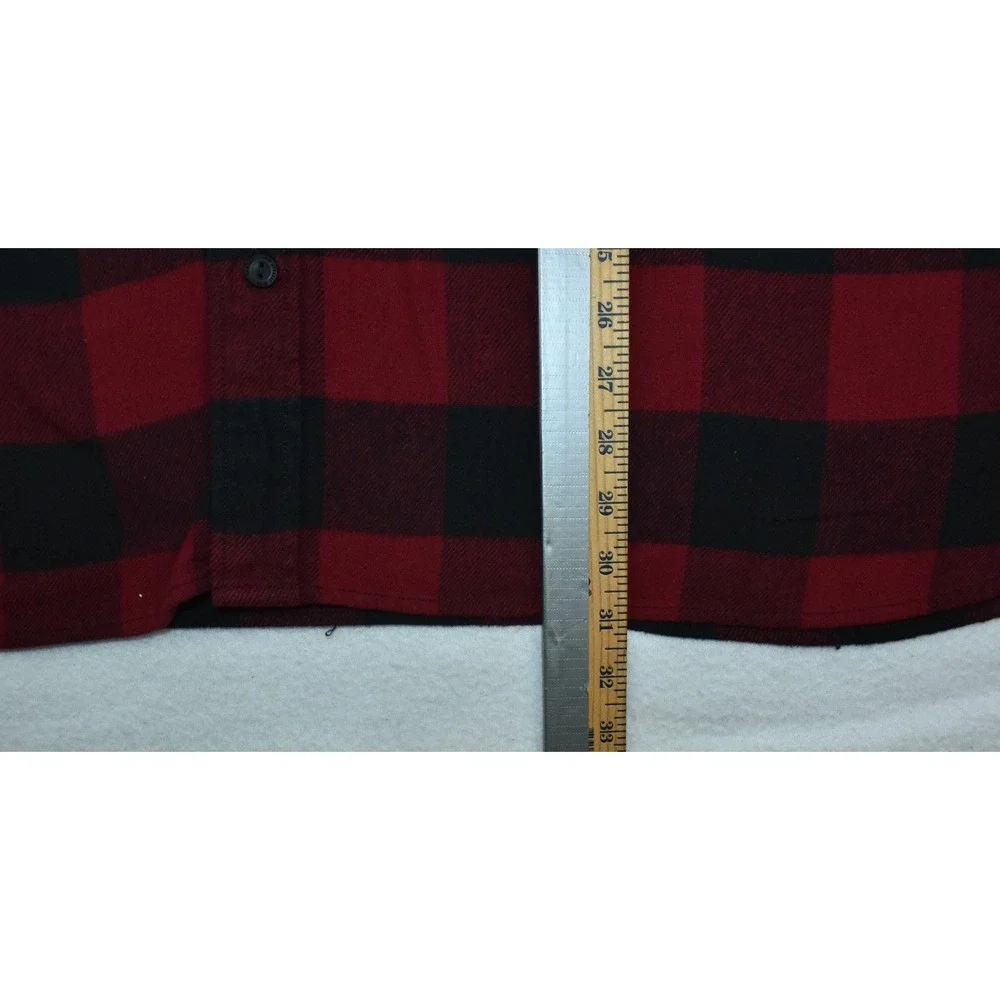 Levi's Brushed Men Shirt Size XXL Check Plaid Lumberjack Flannel Red Black